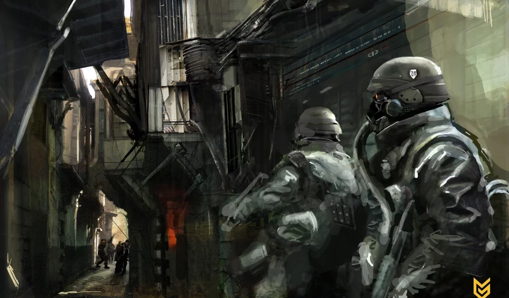 улица, люди, оружие, маски, игра, солдаты, killzone 2