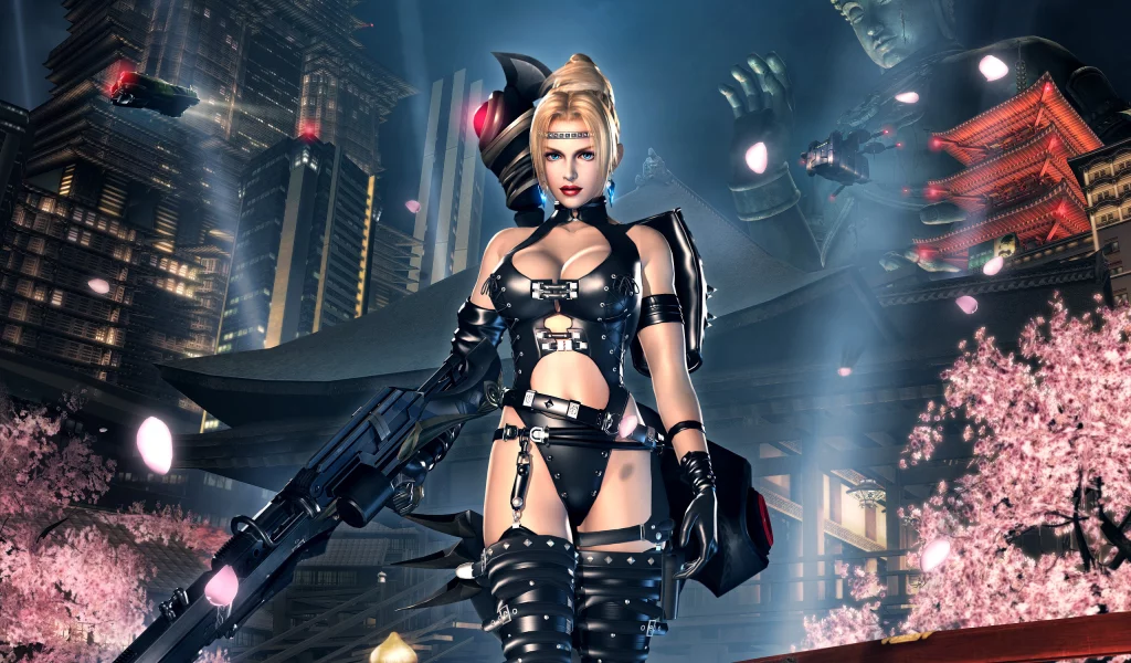 ниндзя, ninja gaiden sigma 2, винтовка, девушка