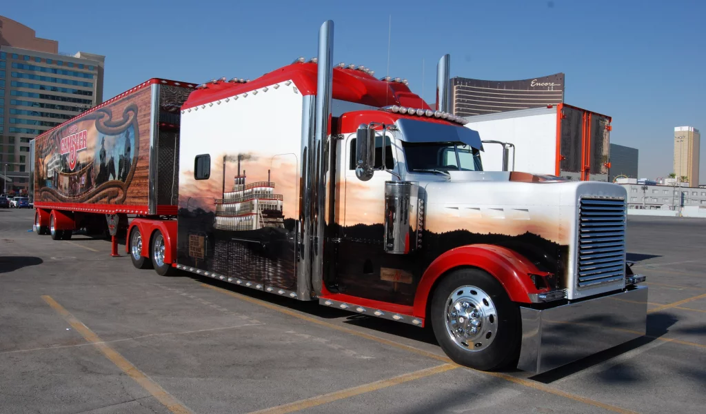 peterbilt, рисунок, грузовик, кабина, аэрография, cambler