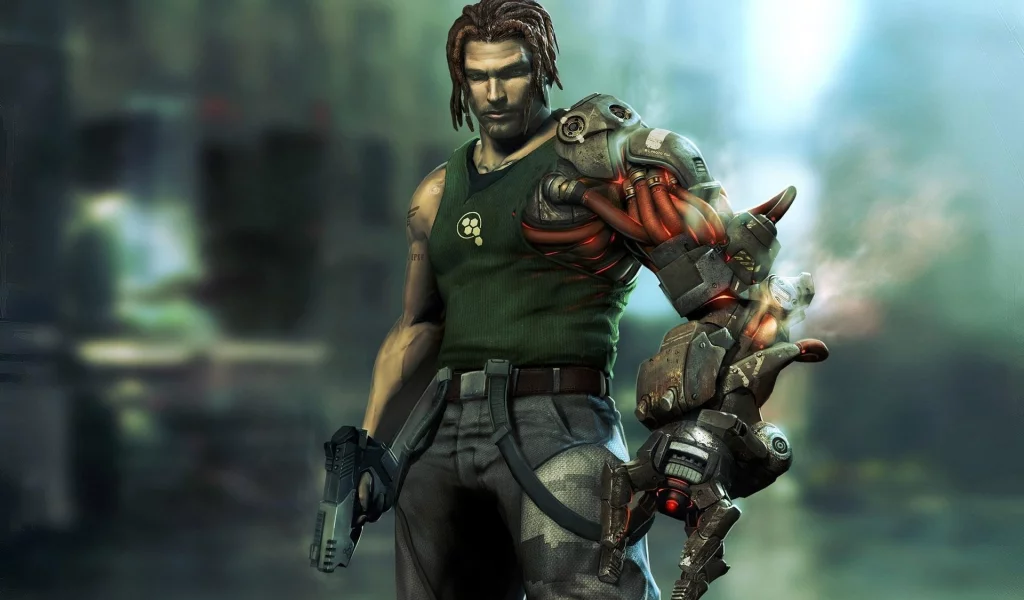 рука, bionic commando, пистолет