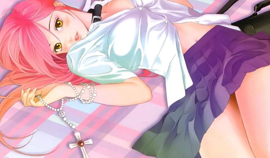 девушка, vampire, rosario vampire, moka akashiya, крестик