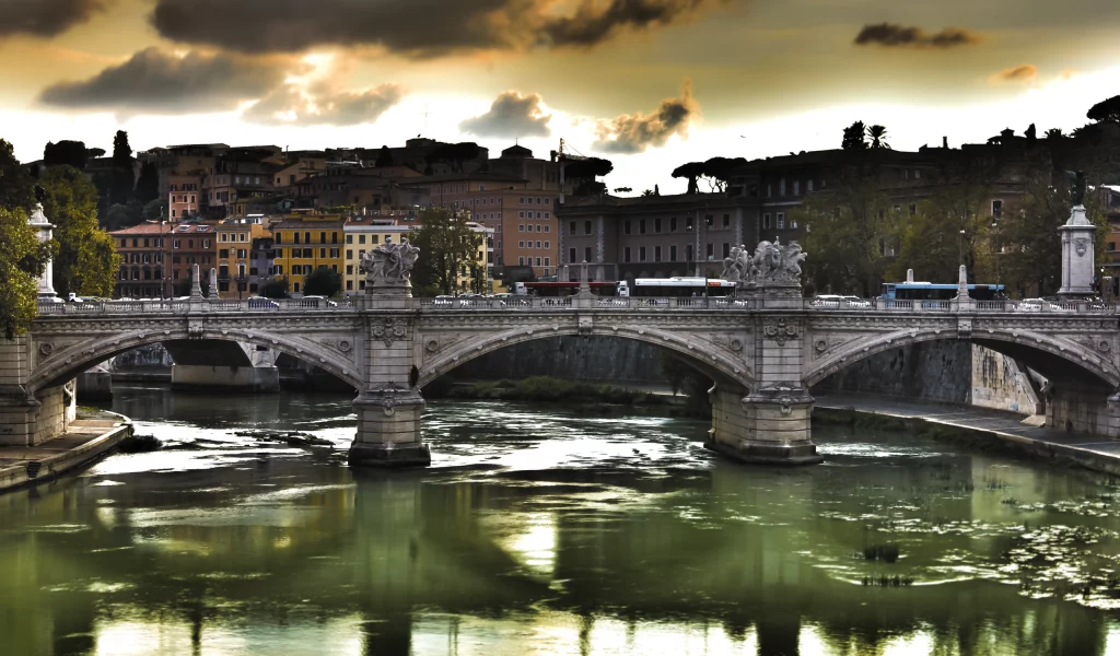 ponte vittorio, рим, мост