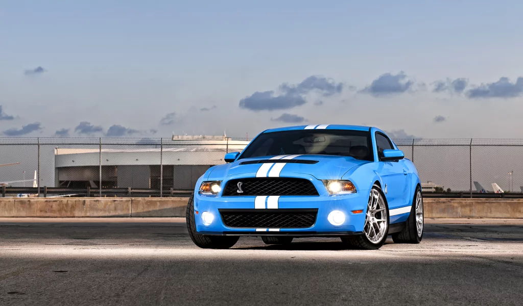 gt500, мустанг, ford mustang shelby gt 500, фары, синий, muscle car, ford, авто, shelby, шелби, форд, мускул-кар