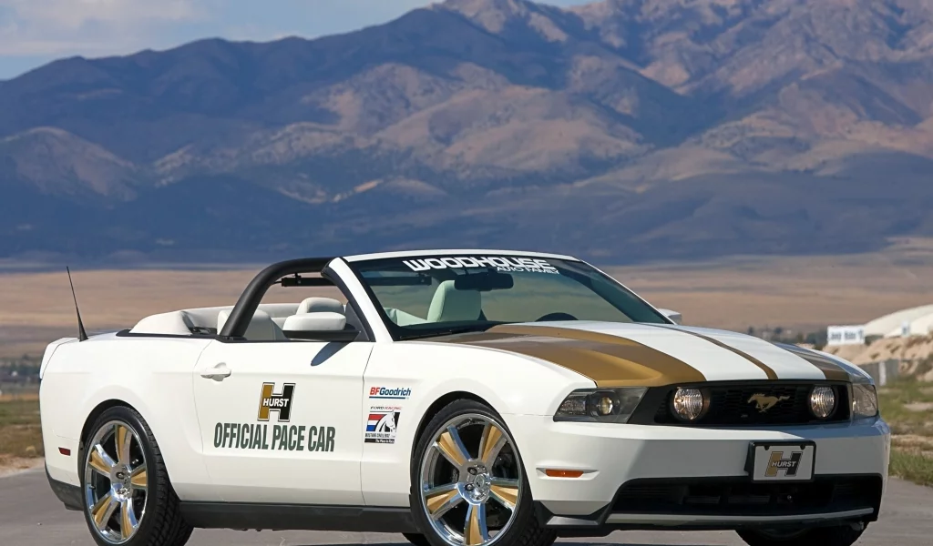 машина, горы, сейфти-кар, convertible, pace-car, кабриолет, пустыня, v6, safety car, трек, трасса, безопасности, ford, пейс-кар, горизонт, mustang