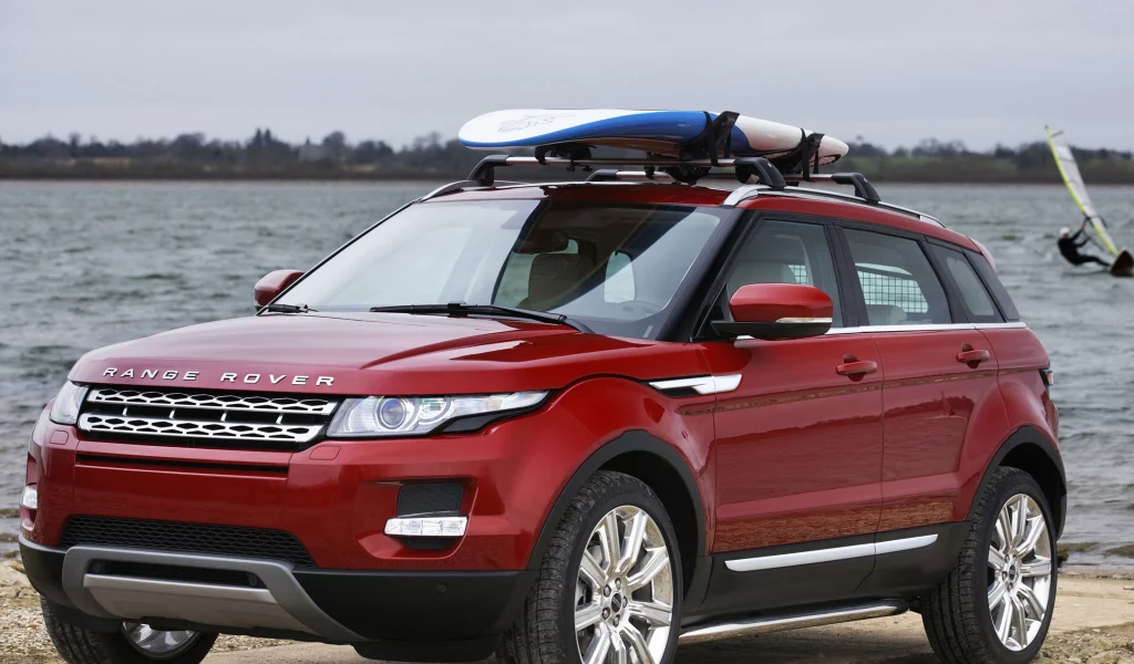 red, evoque, range rover
