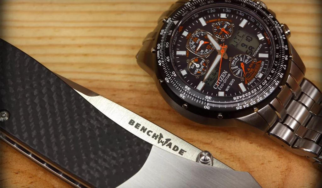 нож, citizen, часы, benchmade