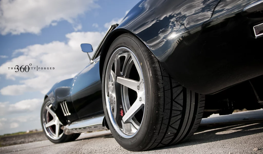 chevrolet, задняя часть, облака, шевроле, корвет, 360 three sixty forged, black, c3, чёрный, corvette, небо