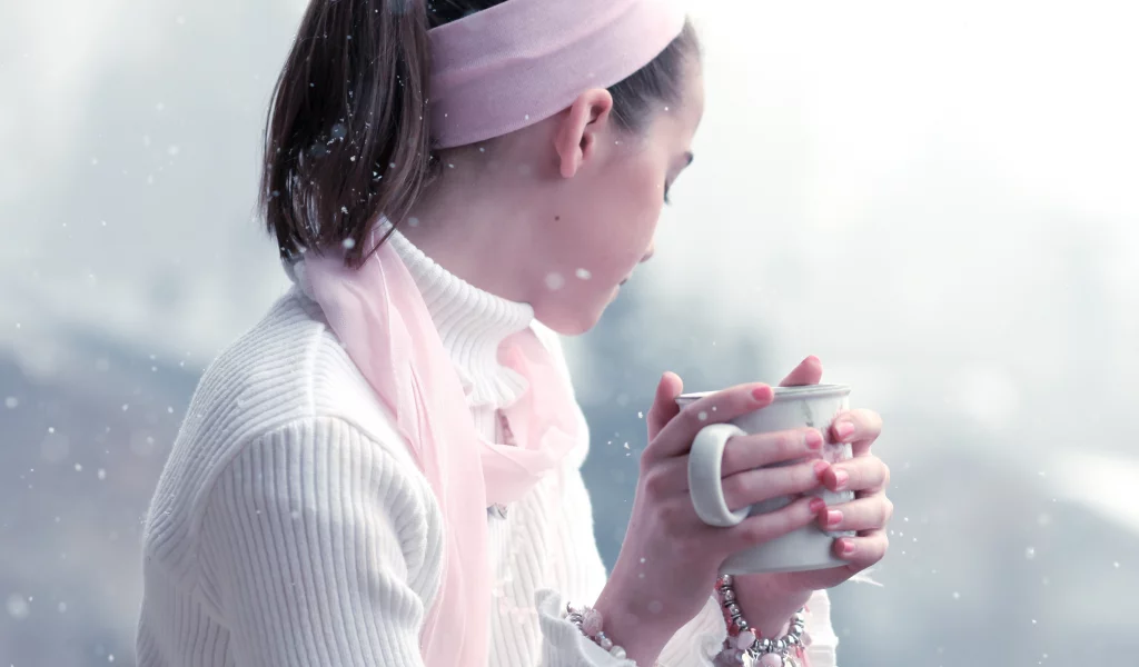 снег, белый, свитер, snow girl, девочка, нежность