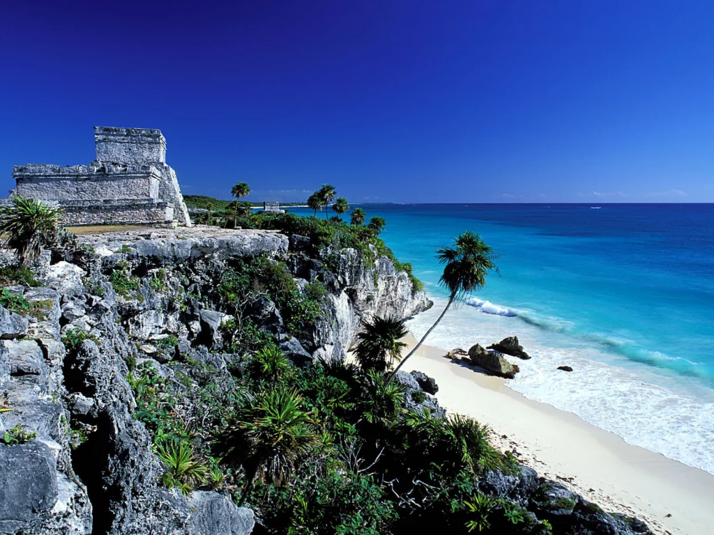 tulum, mexico, in quintana roo, sitio arqueol__gico maya de el castillo ubicado en quintana roo, mayan archaeological site of el castillo, tulum