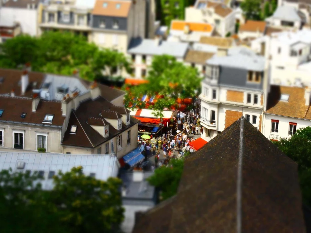 париж, tiltshift, люди, дома