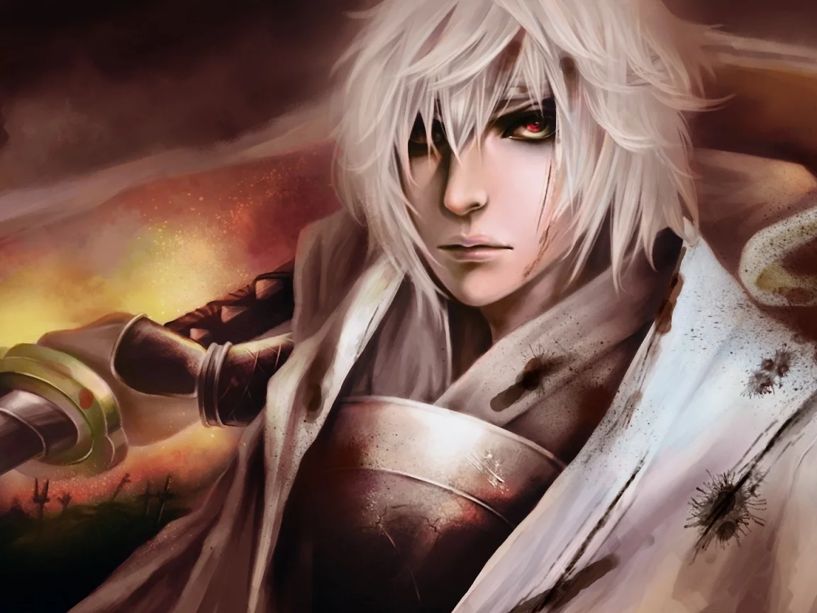 катана, меч, gintama, парень, sakata gintoki