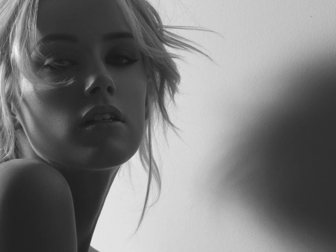 девушка, models, чб, актриса, фото, взгляд, amber herd
