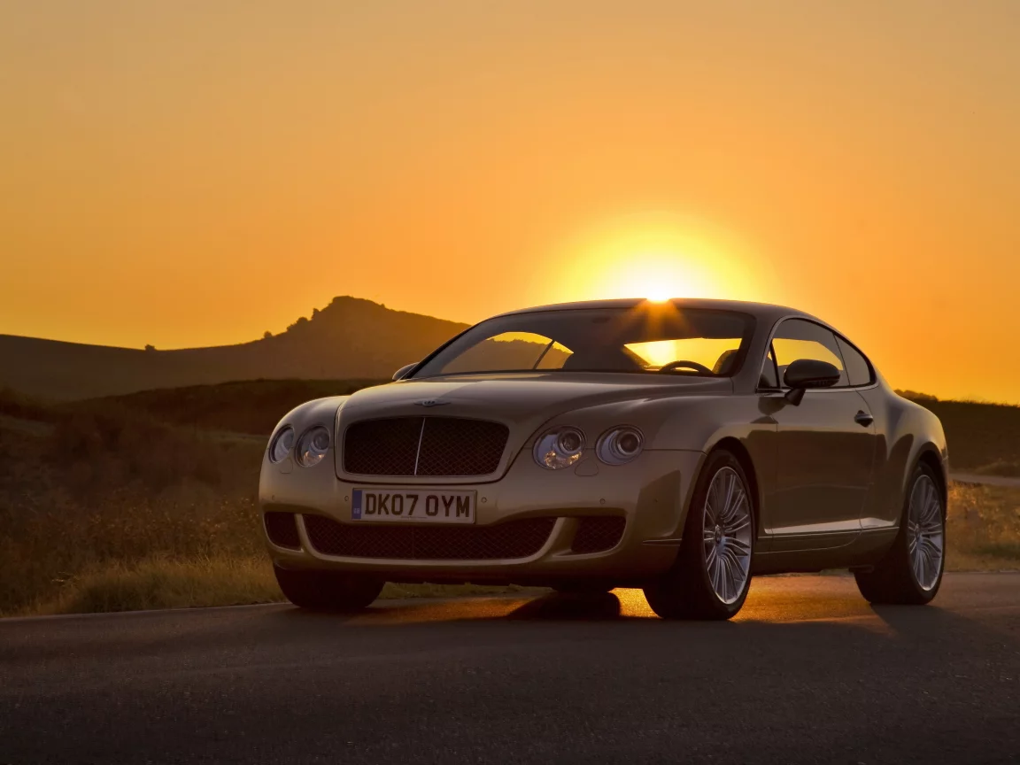 sunset, continental gt speed, bentley