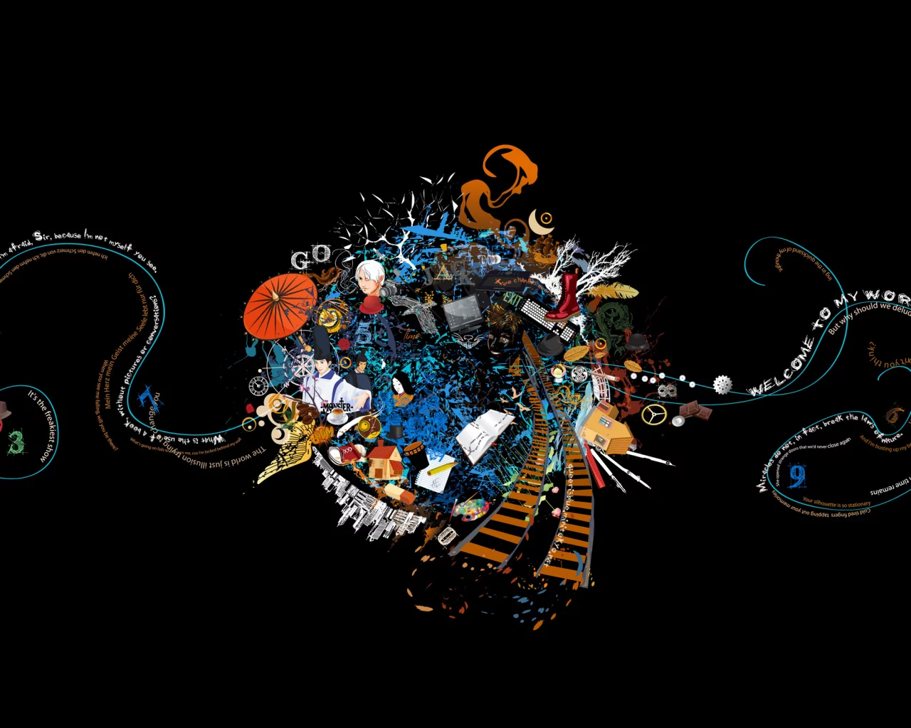 vector art, welcome to my world, аниме