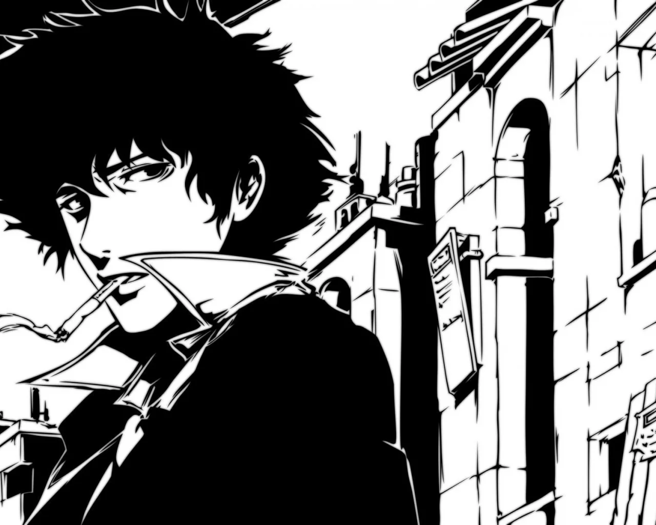 спайк, cowboy bebop, чб