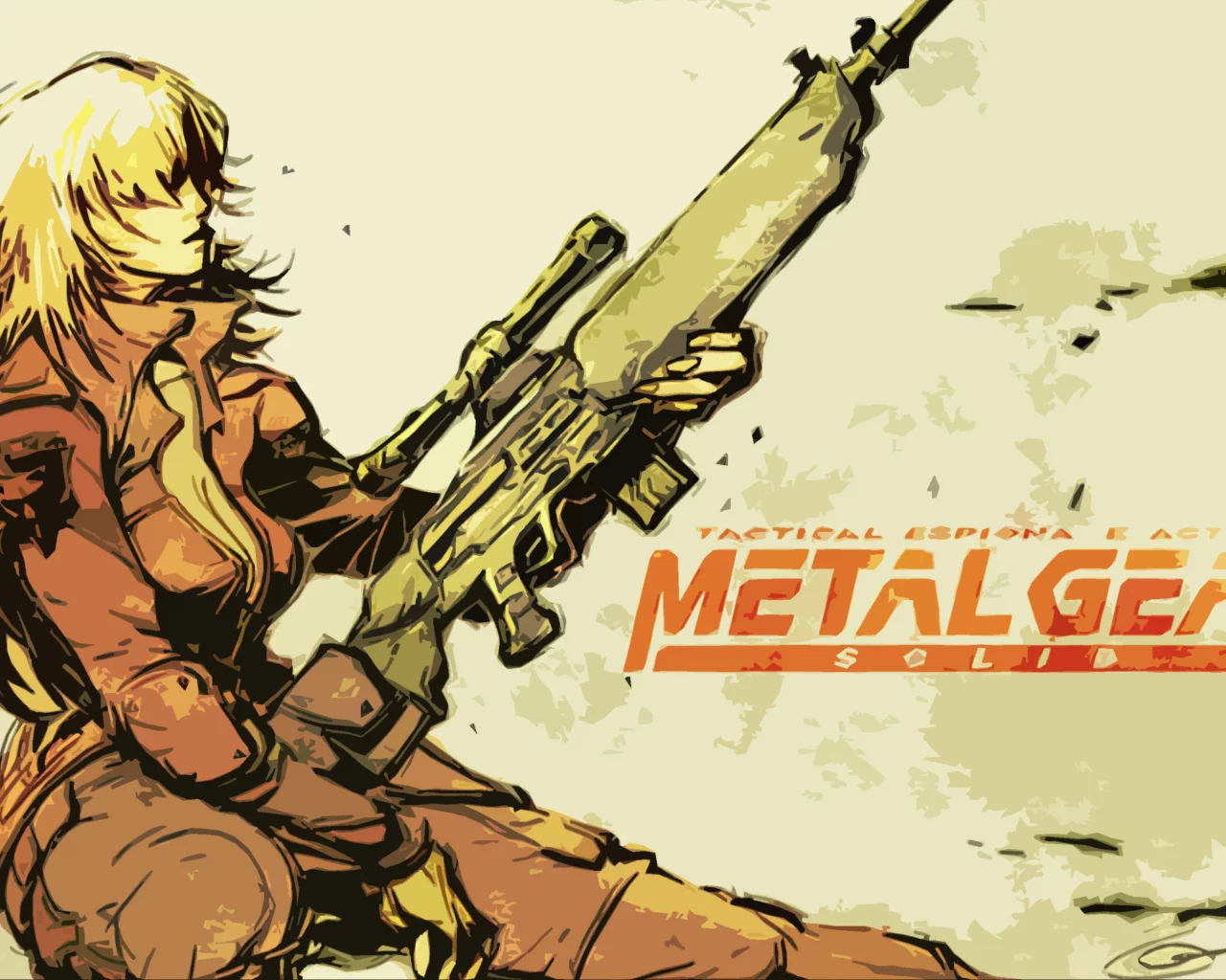 gear, винтовка, девушка, solid, metal