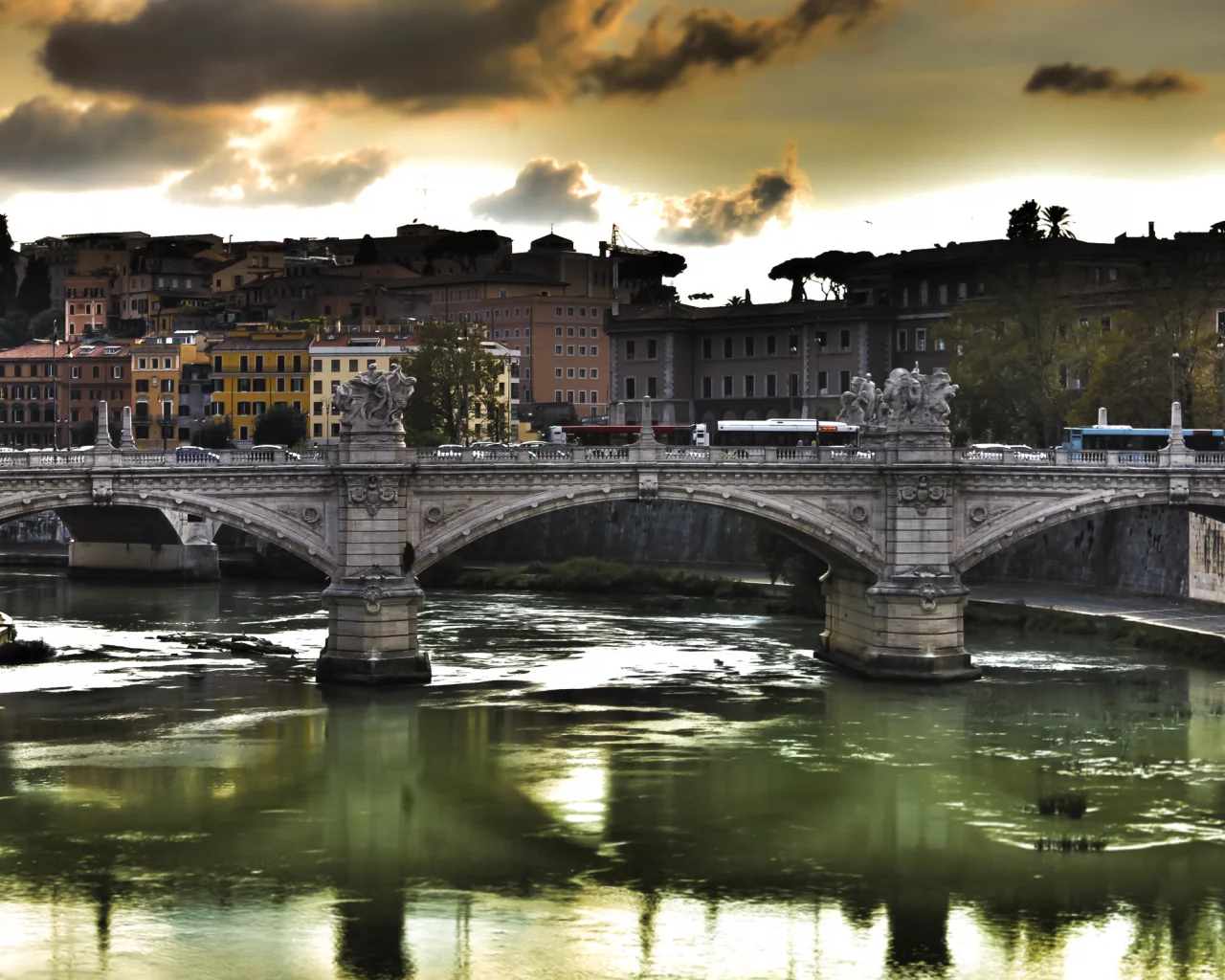 ponte vittorio, рим, мост
