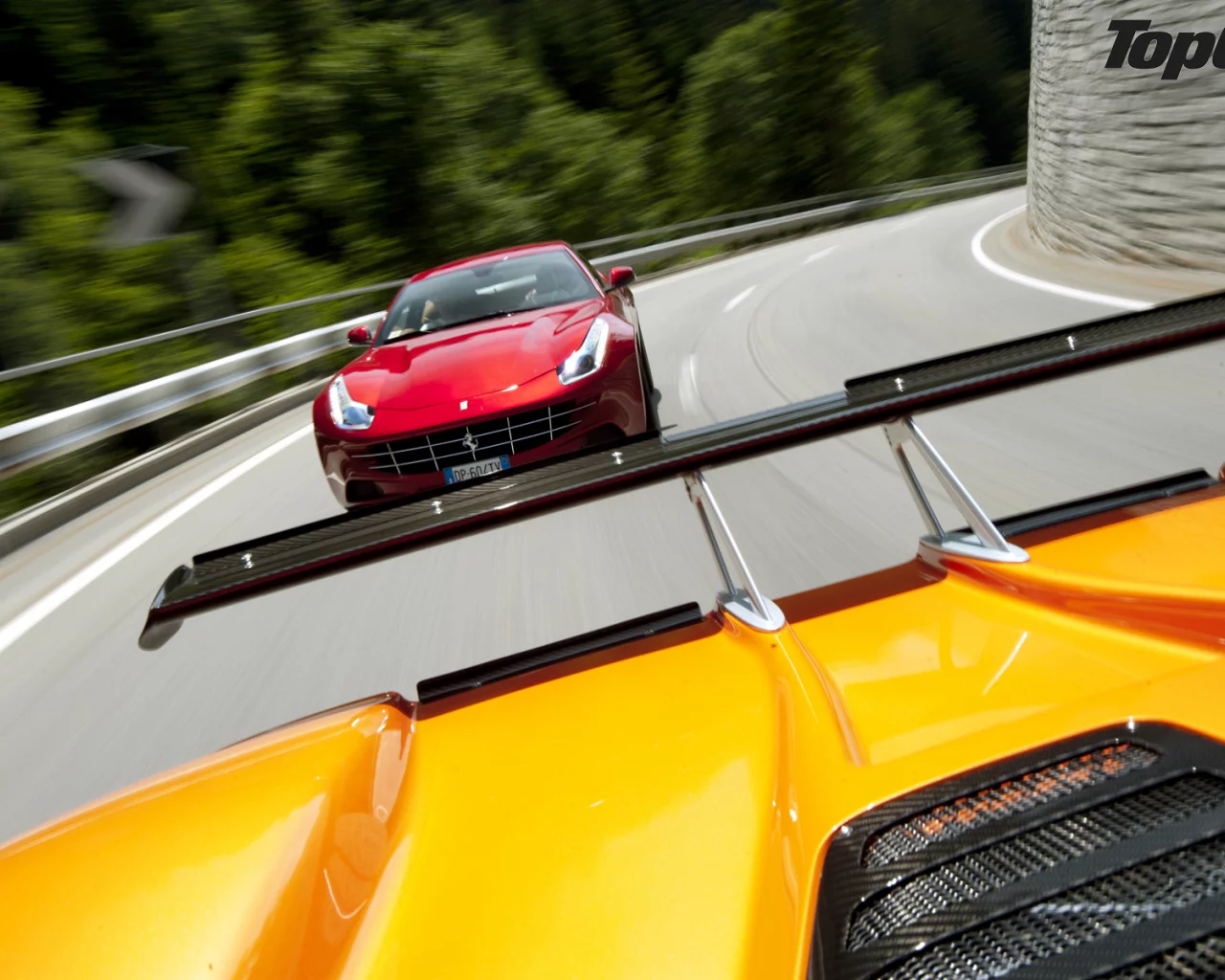 ff, топ гир, антикрыло, pagani, top gear, спойлер, самая лучшая телепередача, передок, дорога, суперкары, ferrari, zonda r, высшая передача