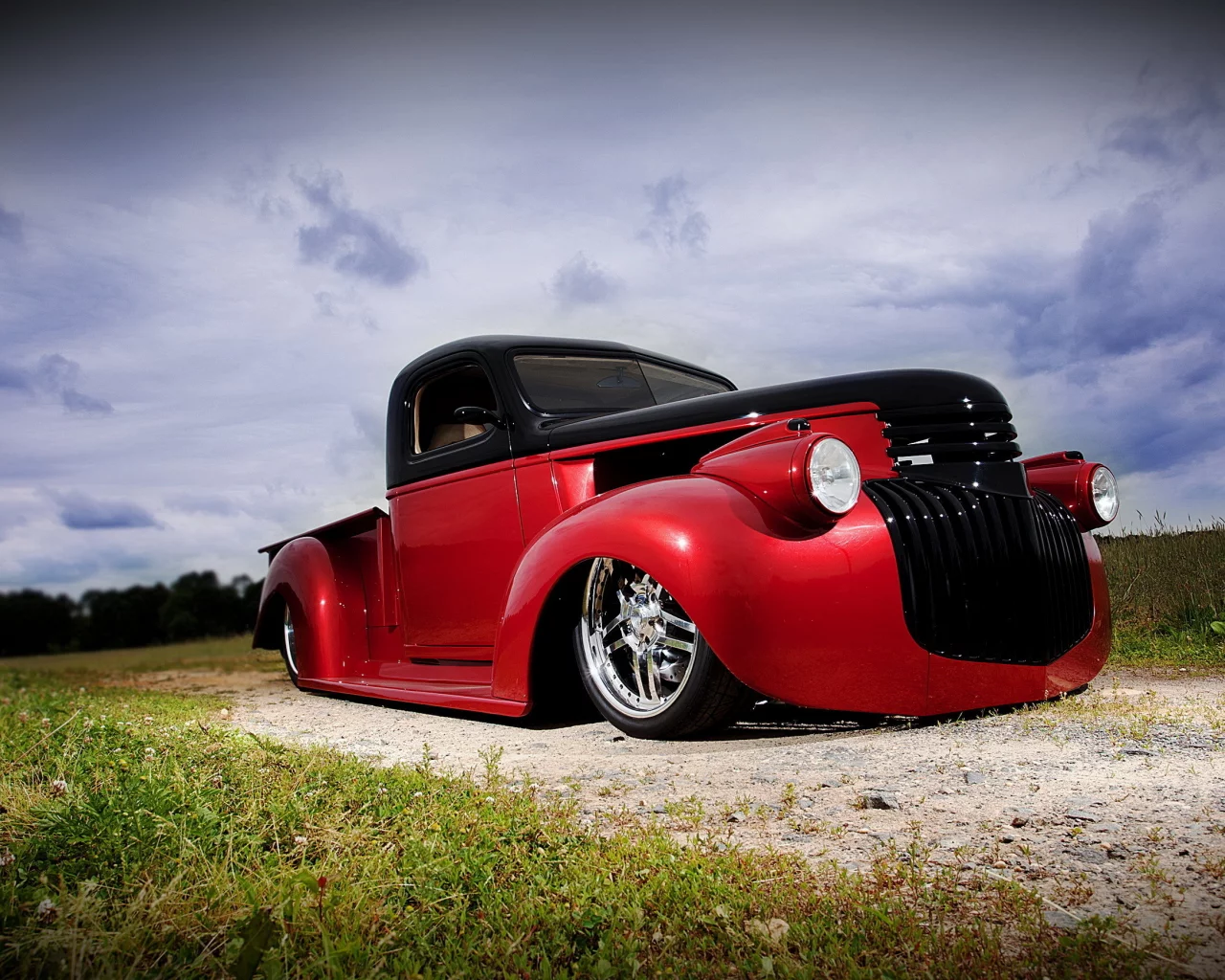 chevy, hot rod, ретро, 1946, pick-up, шевролет