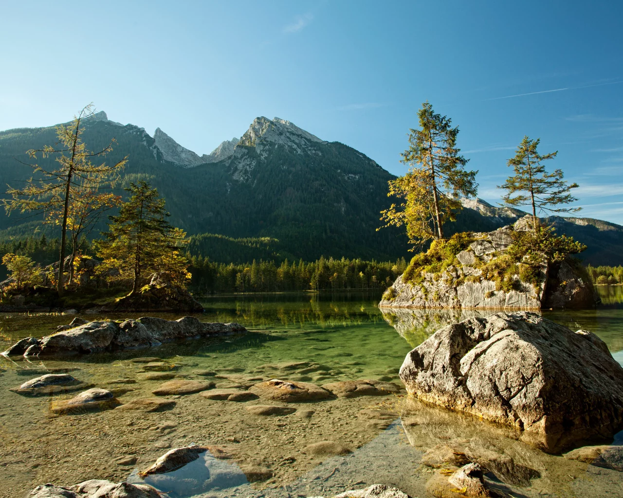 вода, спокойствие, зелень