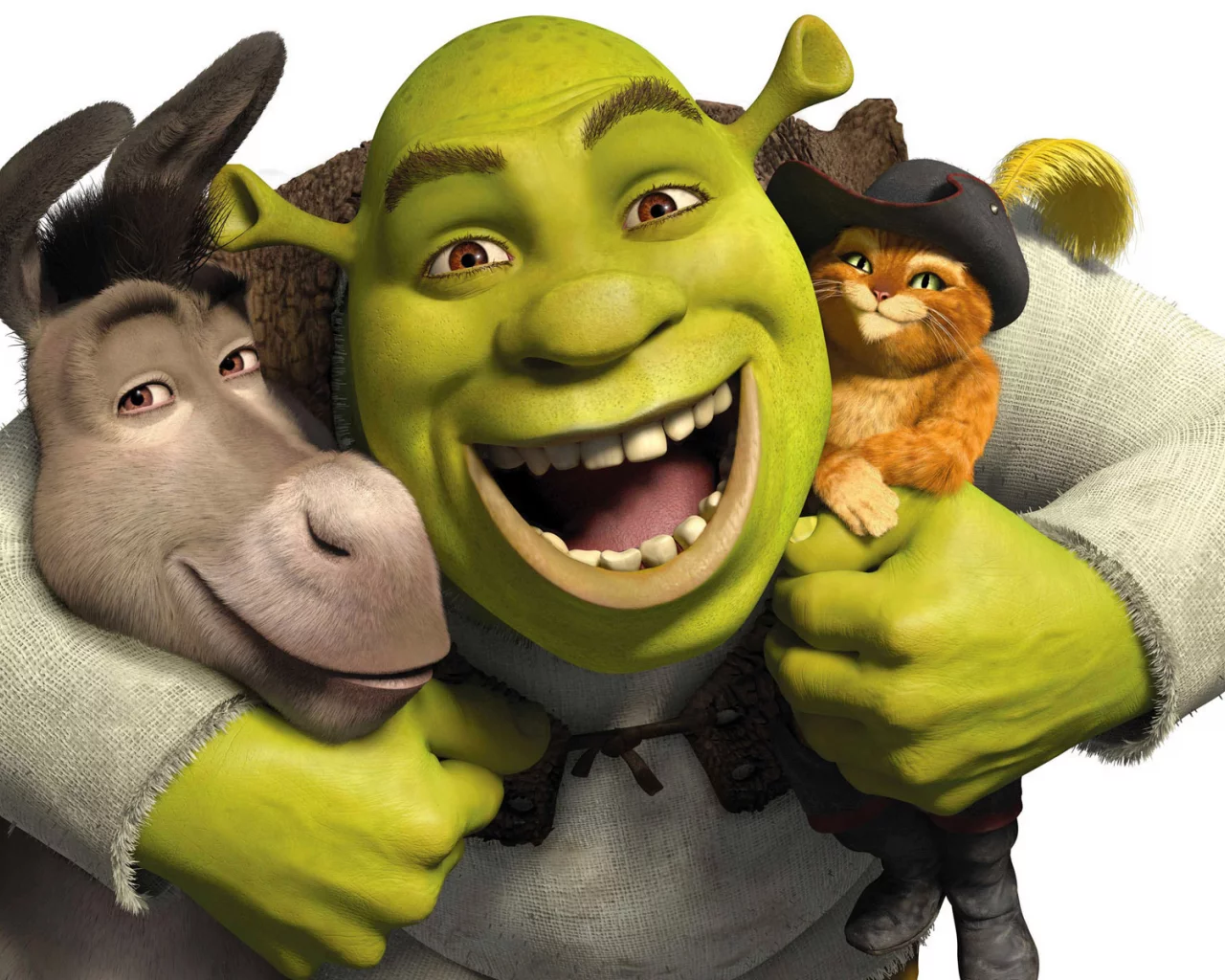 shrek, мультик, анимация, шрек, кот в сапогах, осел