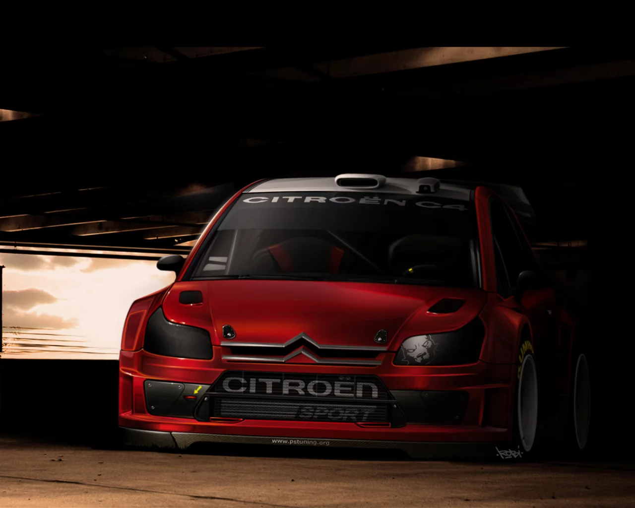 рисунок, тюнинг, citroen, c4