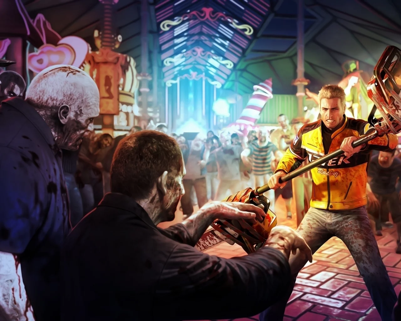 чак, мотоциклист, лас вегас, человек, зомби, чемпион, fortune city, dead rising 2
