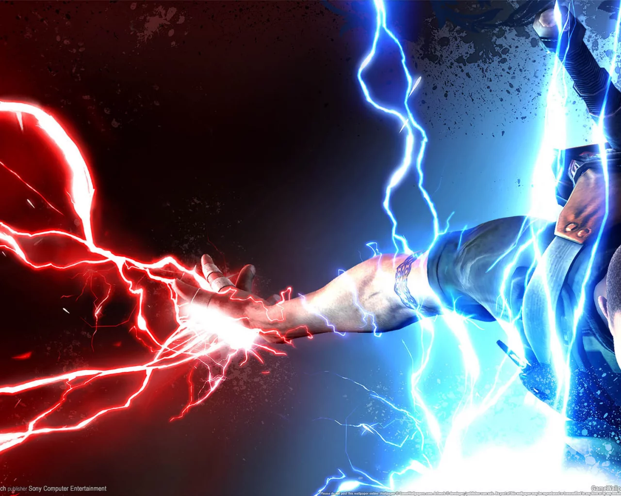 infamous 2, молнии, wallpapers, game