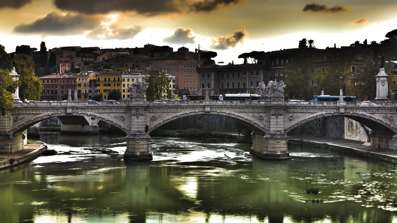 ponte vittorio, рим, мост