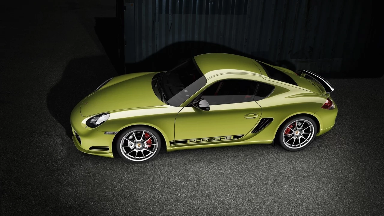 porsche, зеленый, cayman r2011