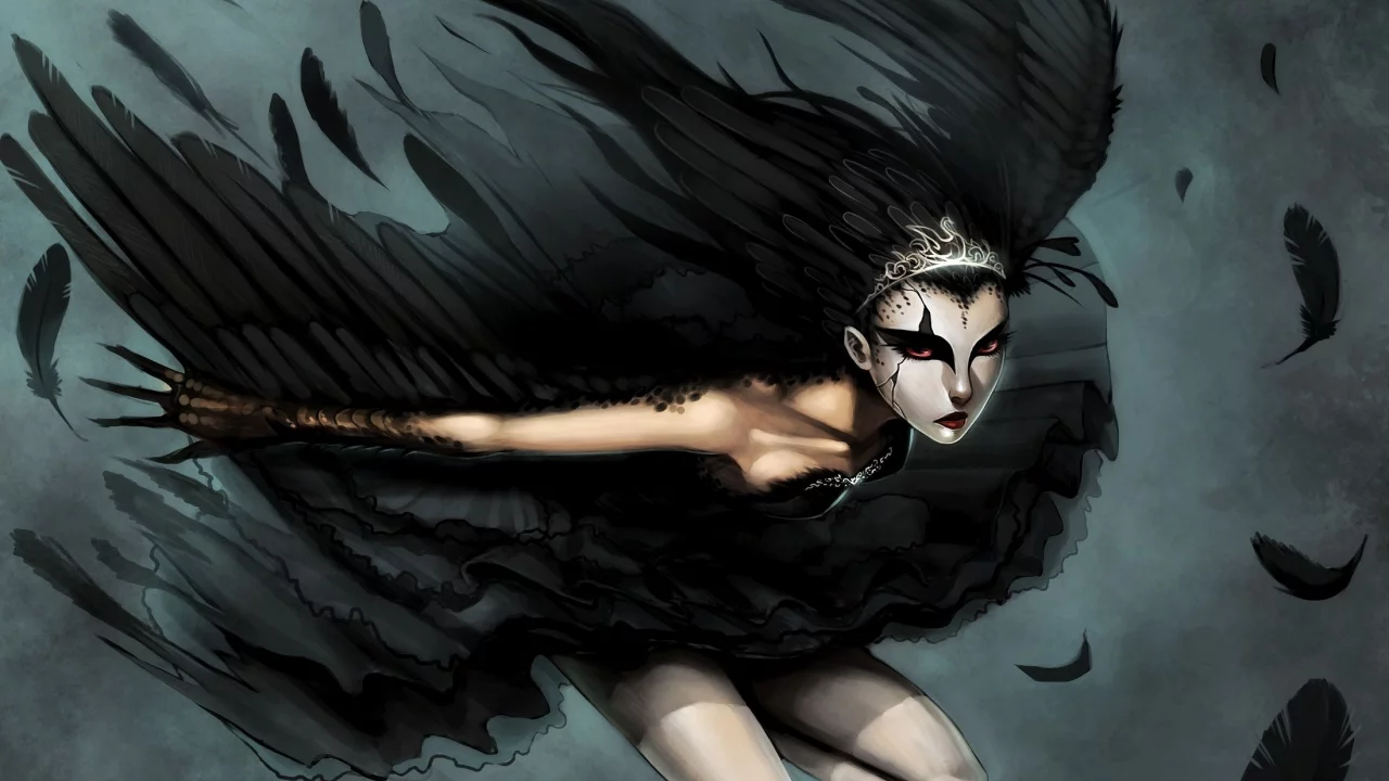 девушка, оборотень, black swan, лебедь