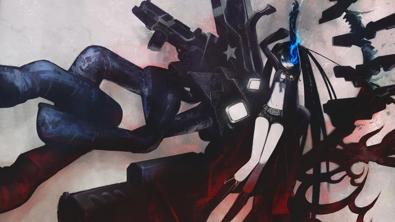 цепи, девушка, мато, стрелок с чёрной скалы, black rock shooter