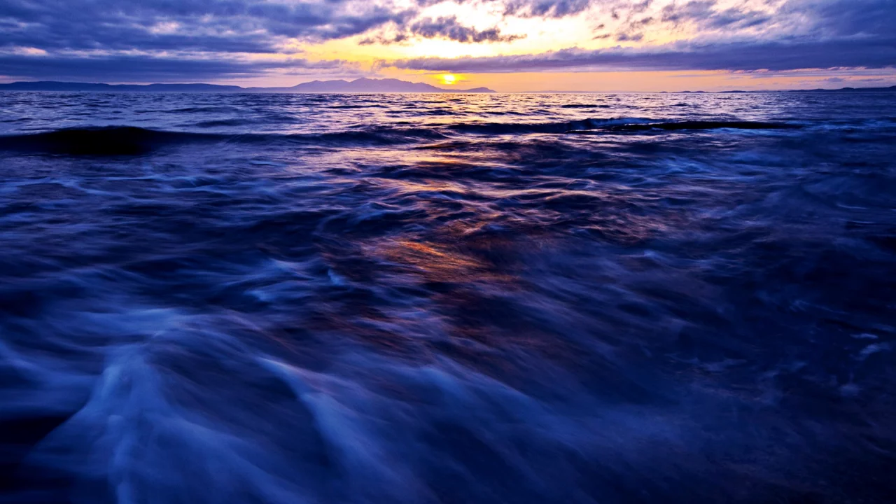 море, синее, солнце, вода, небо