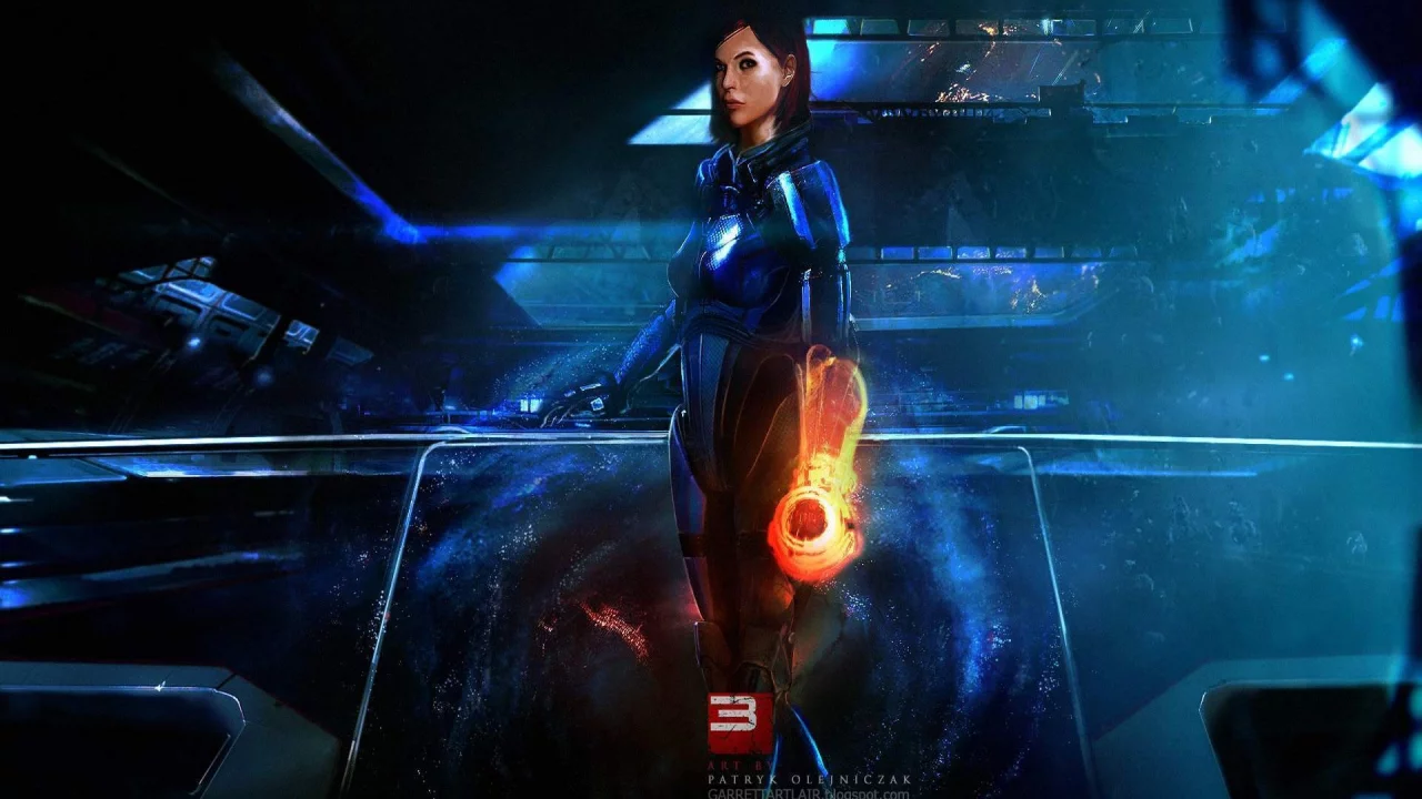 женщина, shepard, космос, mass effect 3, female, шепард, будущее, корабль, игра
