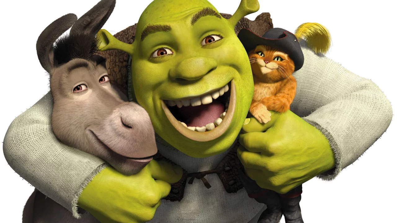 shrek, мультик, анимация, шрек, кот в сапогах, осел