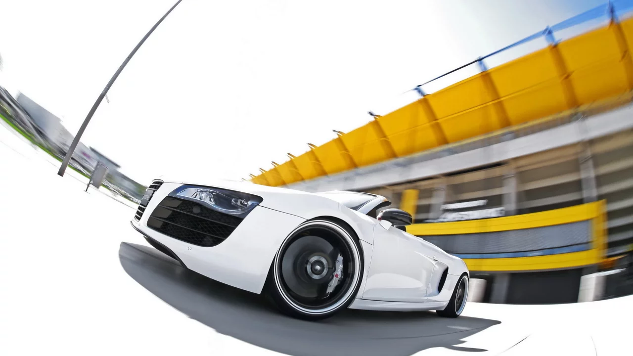 audi r8, в движении, авто, ауди, spyder