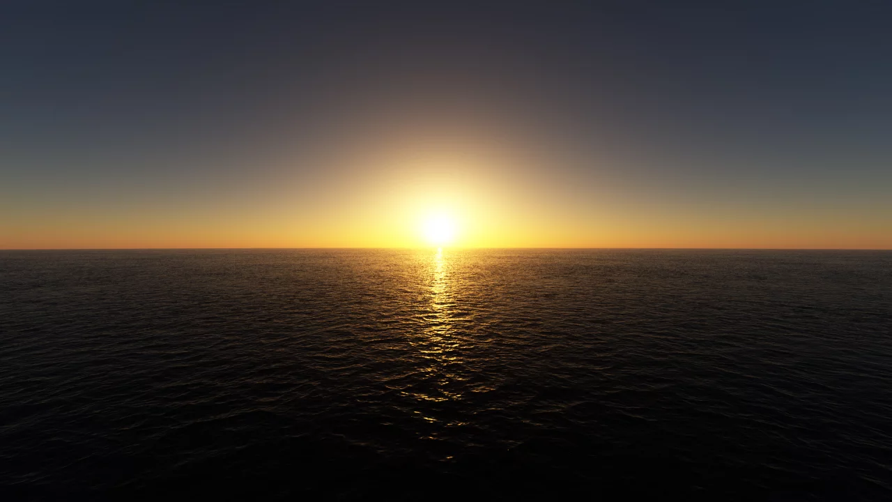 the last sunset over the sea, закат, гладь, море