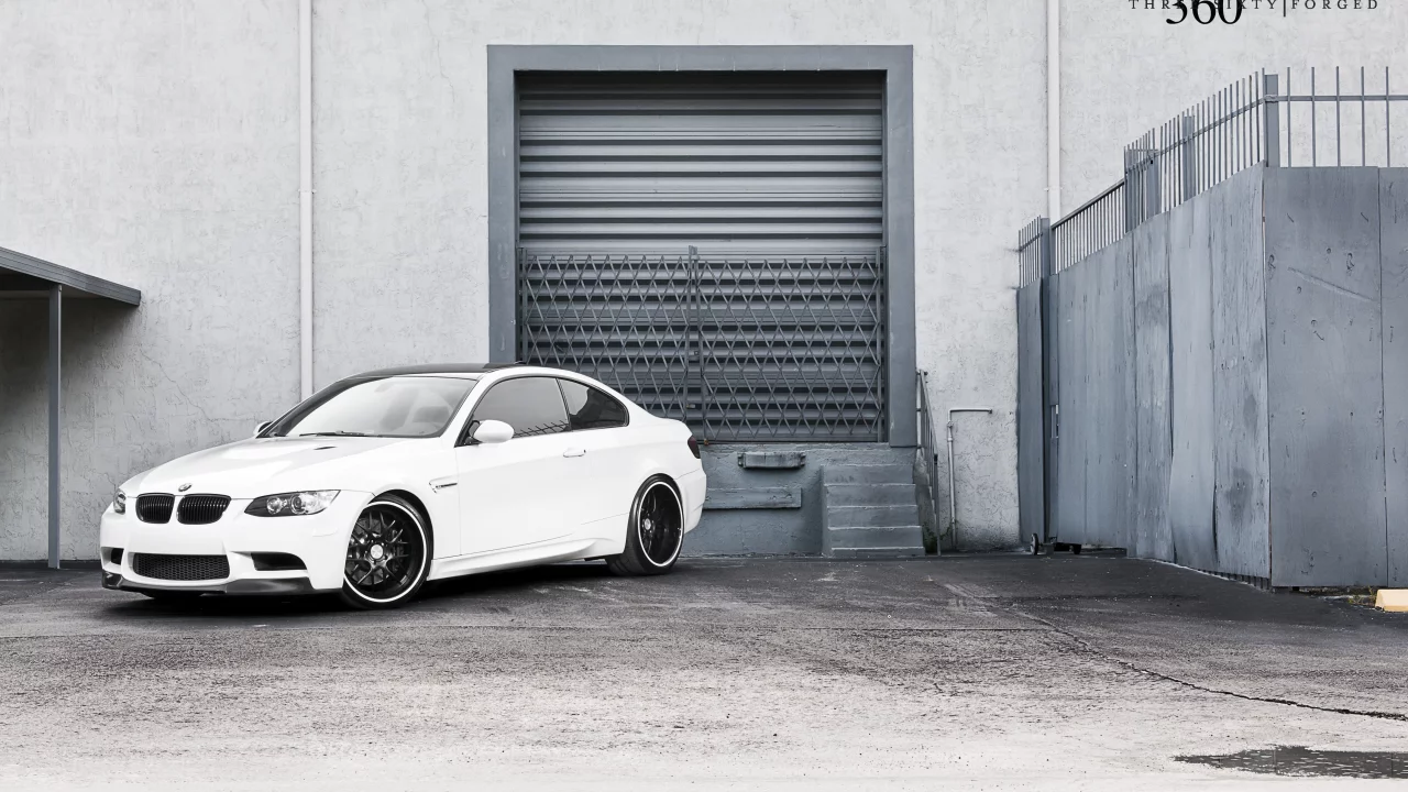белый, бмв, 360 three sixty forged, white, передняя часть, m3, bmw, e92