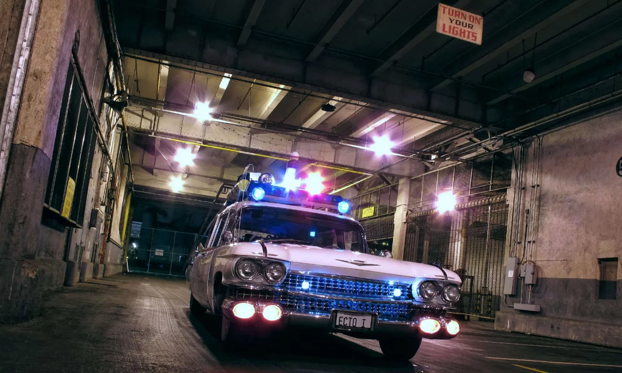 ghostbusters, фильмы, ecto-1, cadillac miller meteor, охотники за привидениями