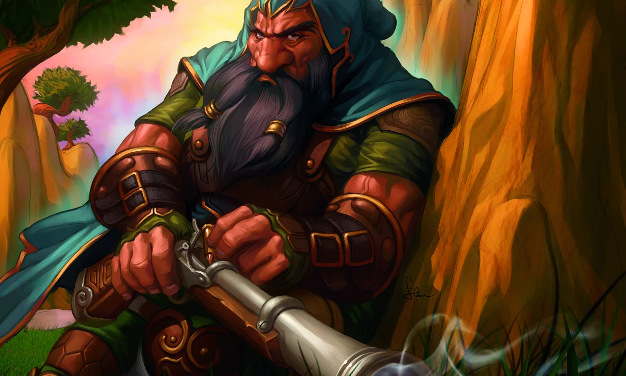 дворф, dwarf, world of warcraft, охотник, ружье, hunter