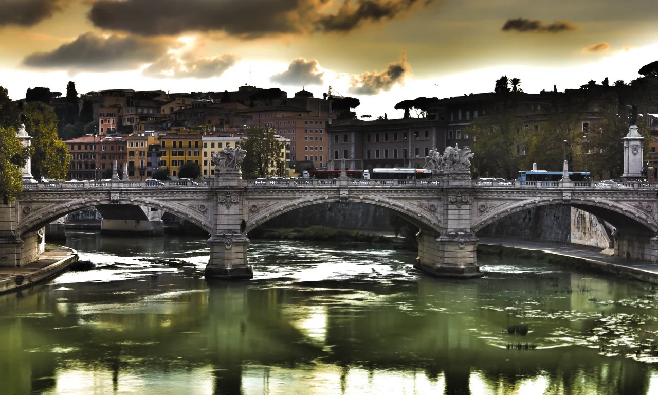 ponte vittorio, рим, мост