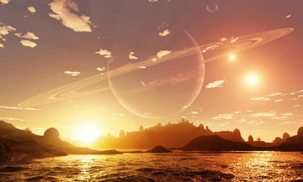 планета, море, alien shores