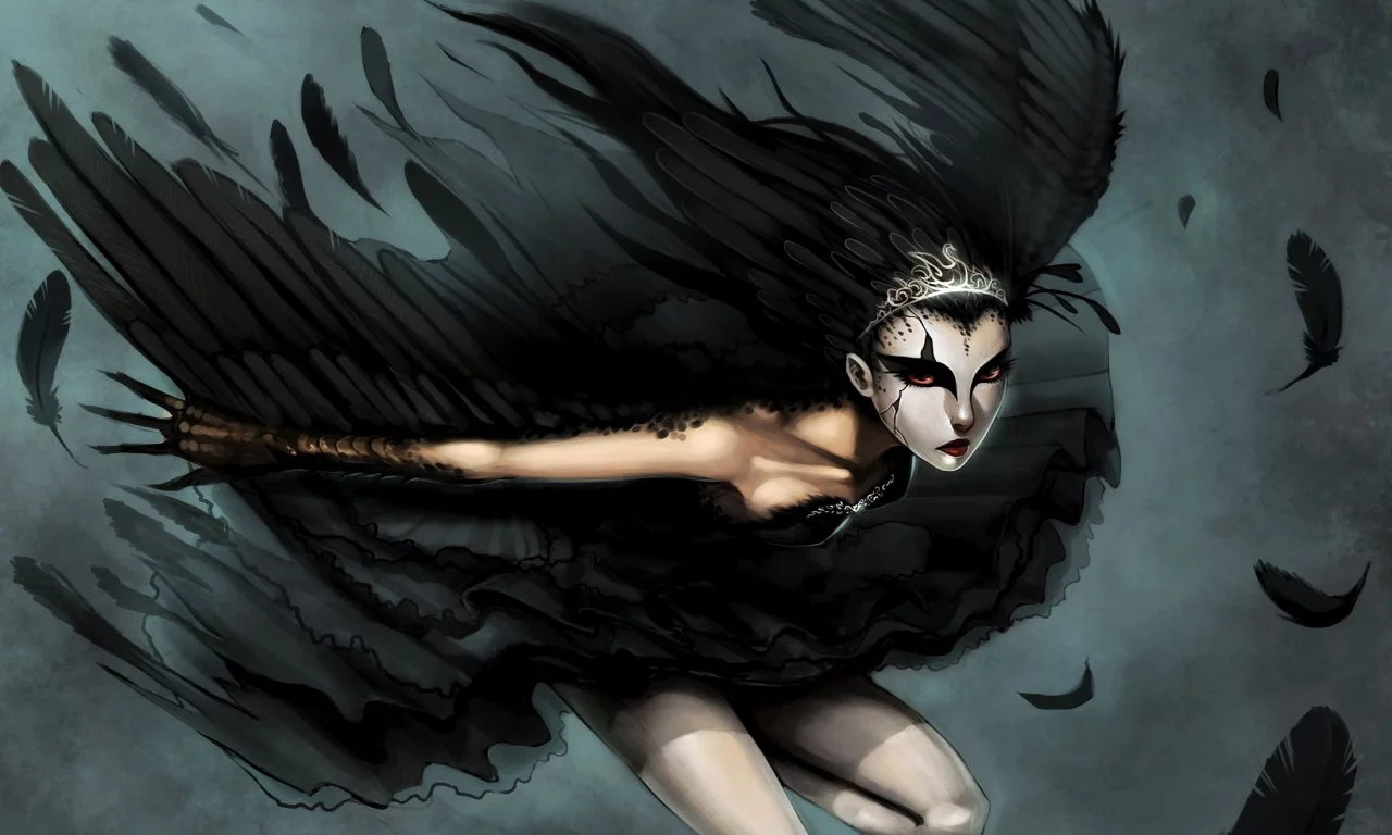 девушка, оборотень, black swan, лебедь