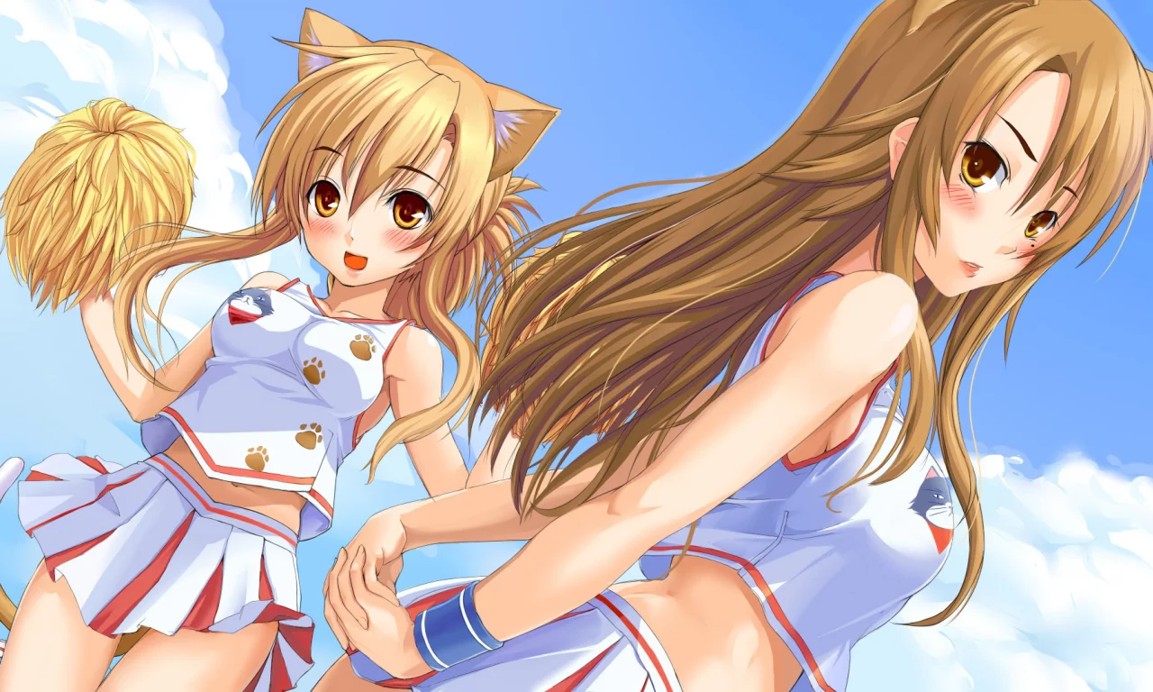 nyan koi!, уши, mizuno kaede, неко, группа поддержки, девушки
