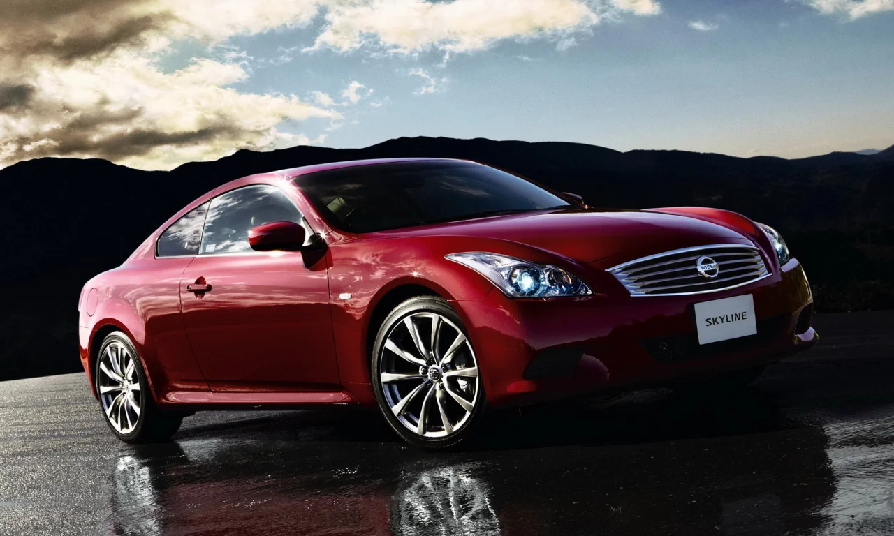 крутая, машина, nissan skyline 370 gt coupe
