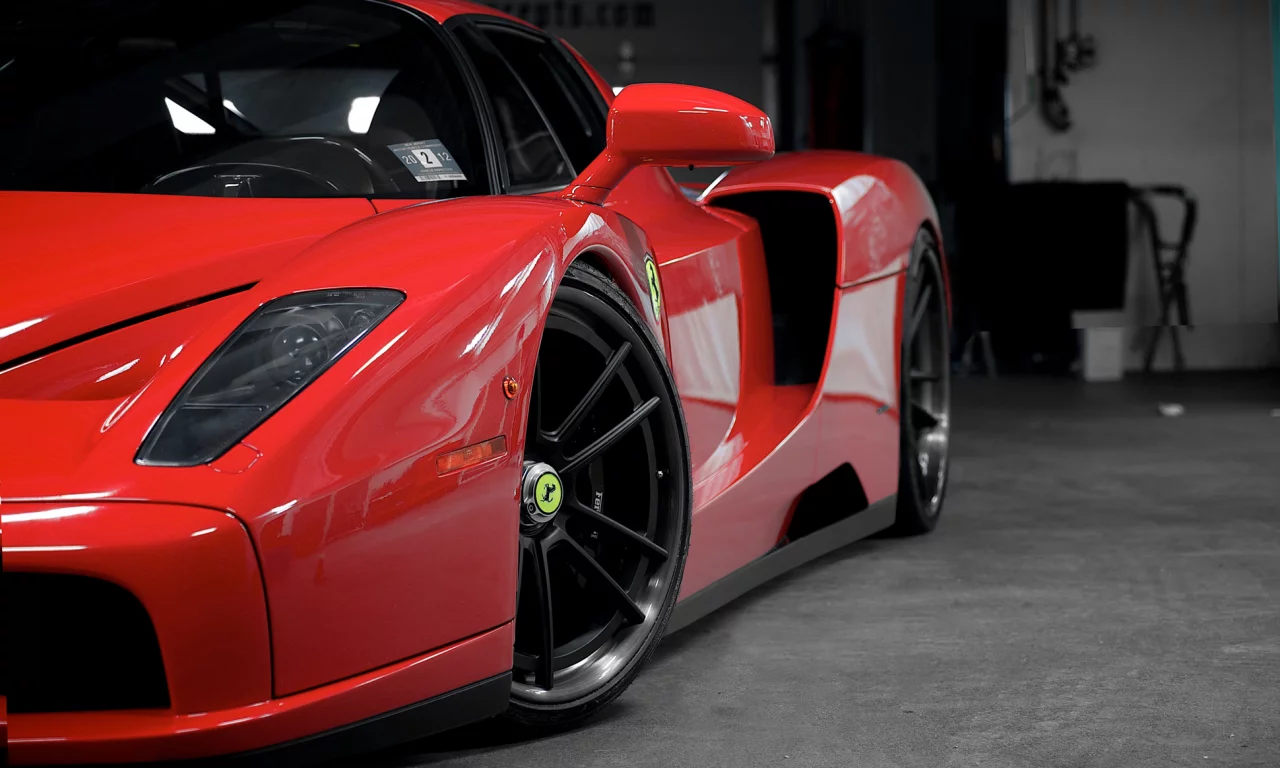 ferrari, enzo, red