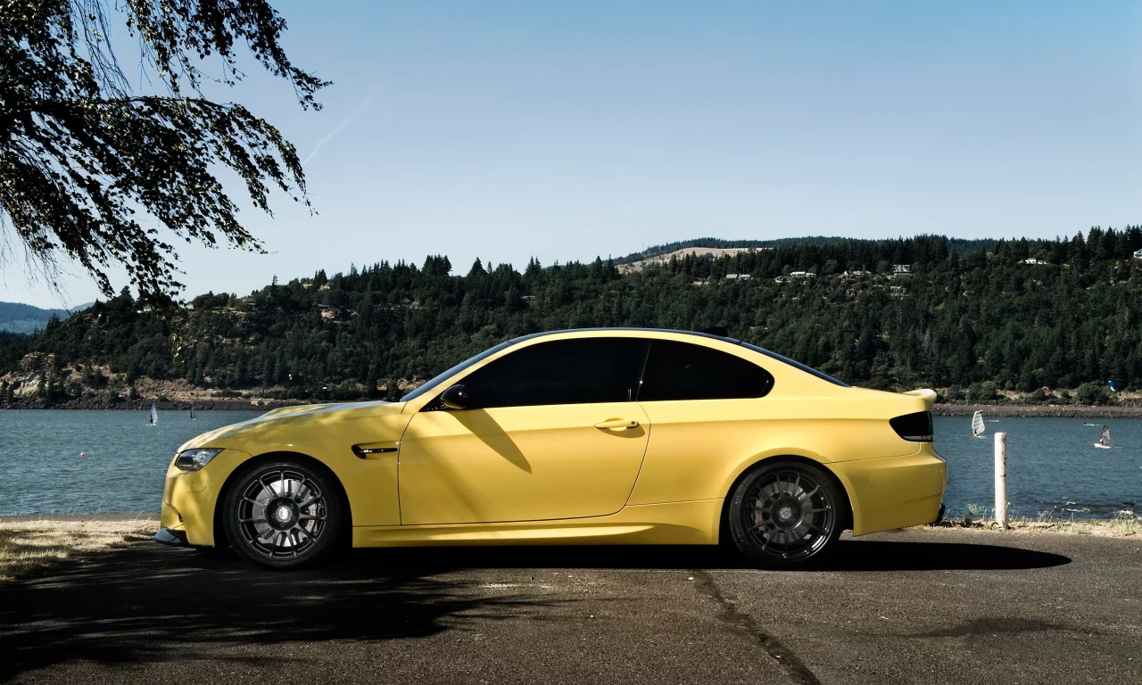 бмв, желтый, bmw m3, тюнинг, авто
