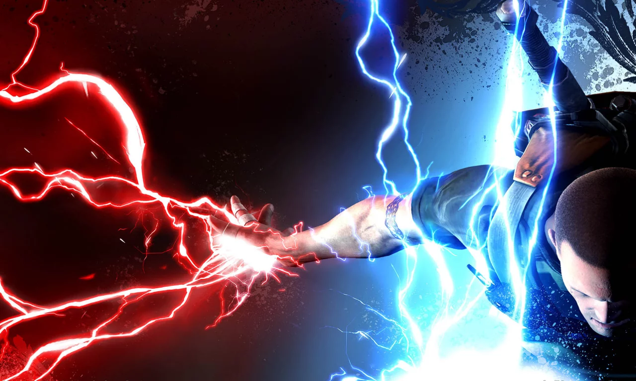 infamous 2, молнии, wallpapers, game