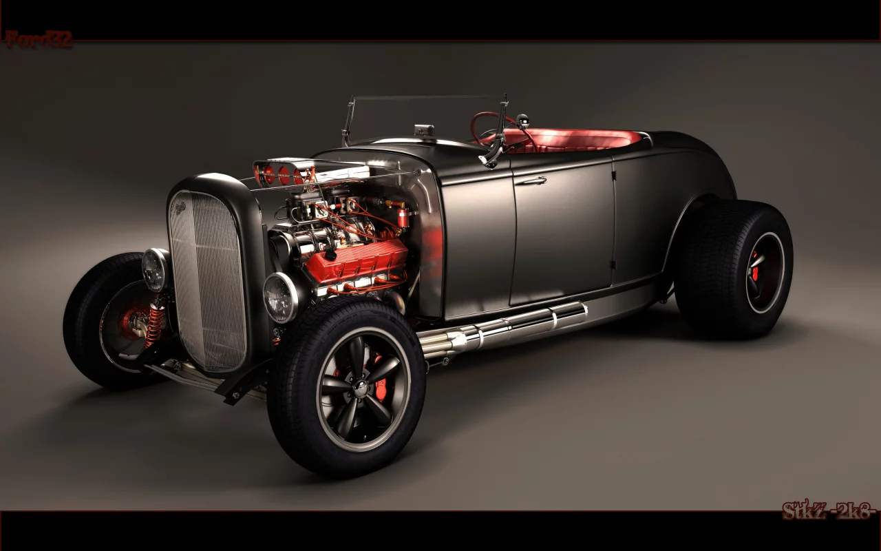 серебро, hotrod, ford32