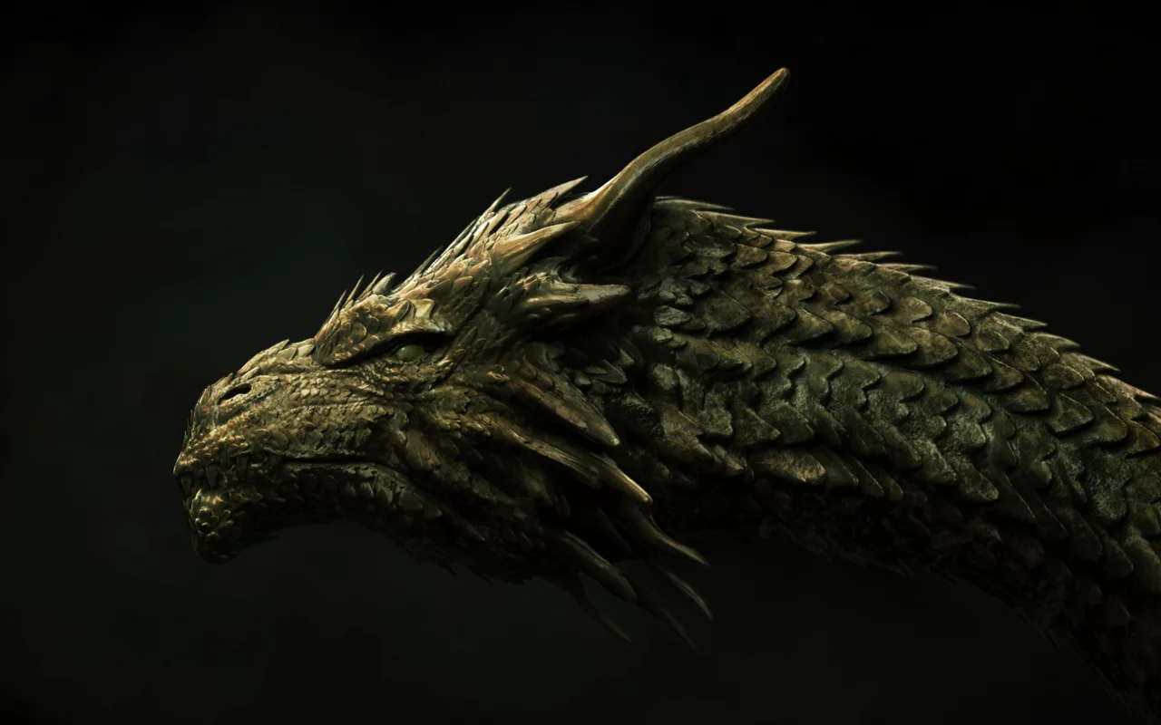 dragon, head, concept